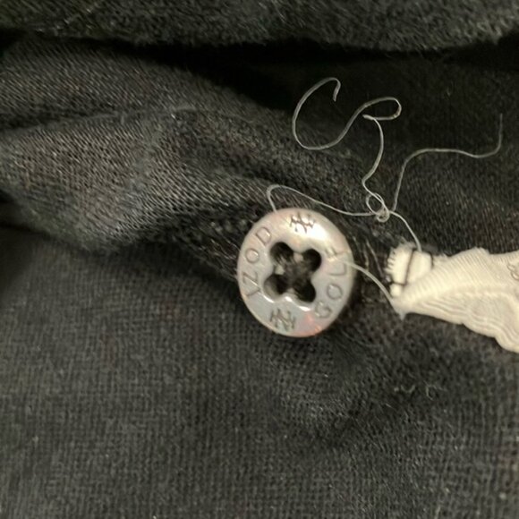 IZOD mens large golf short sleeve  Black Polo Shirt with Geometric Design - Picture 7 of 12